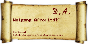 Weigang Afrodité névjegykártya
